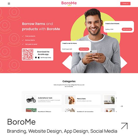 BoroMe — Branding, Website Design, App Design, Social Media