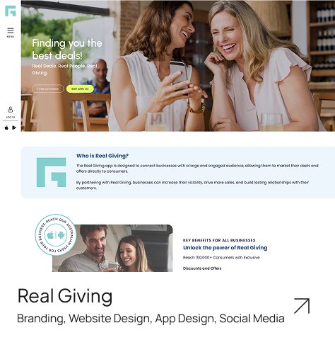 Real Giving — Branding, Website Design, App Design, Social Media