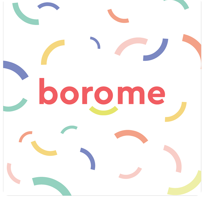 BoroMe branded confetti pattern