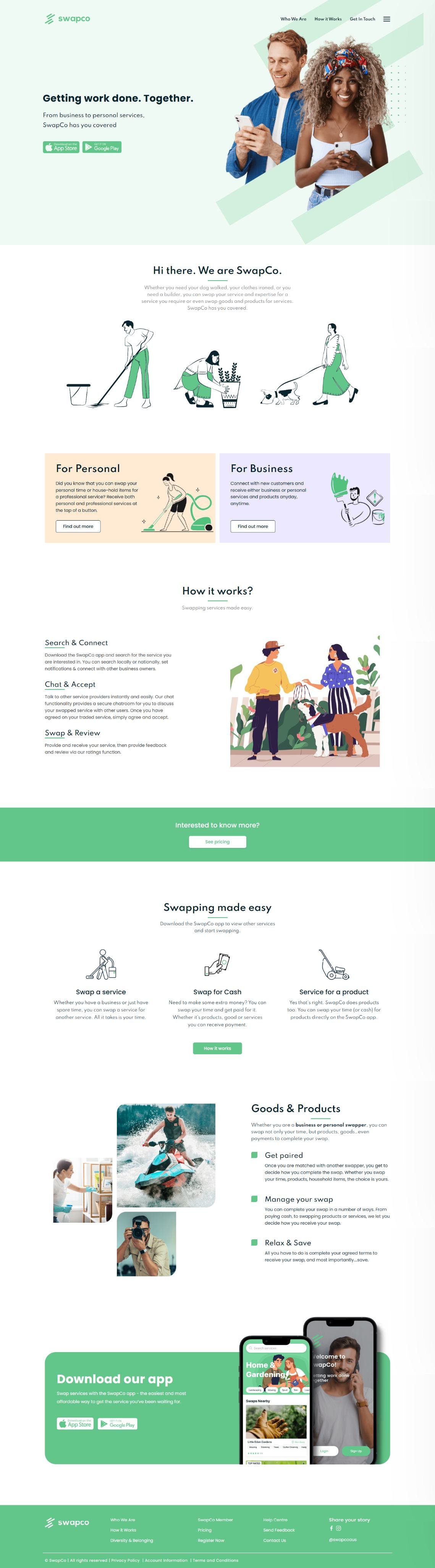 SwapCo website home page
