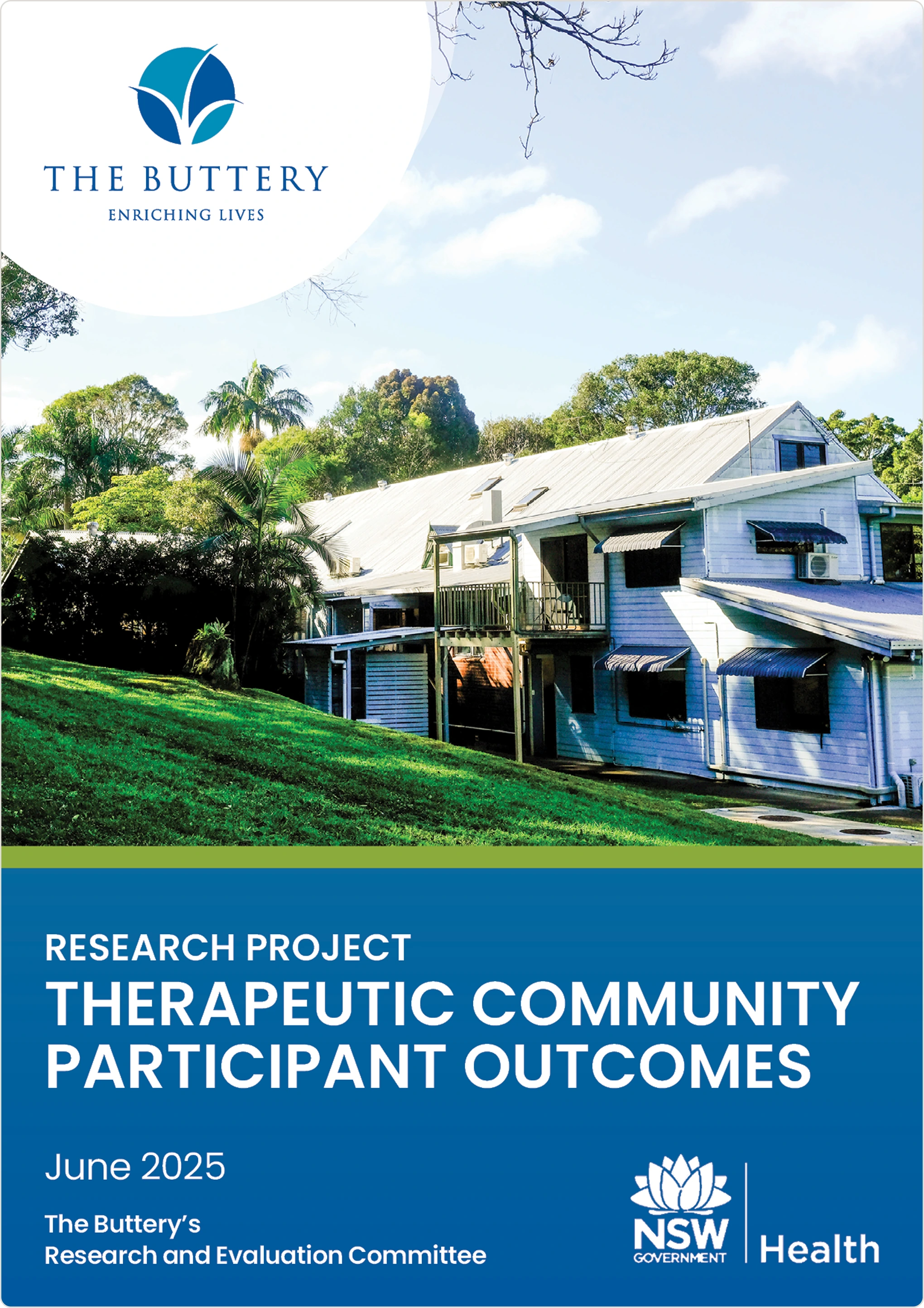 The Buttery Therapeutic Community Participant Outcomes Research Report Cover